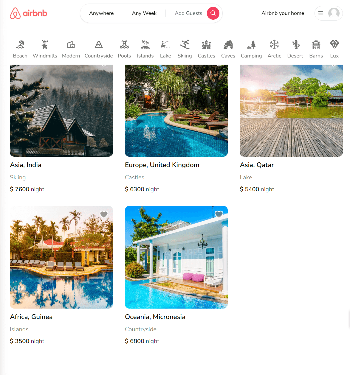 Airbnb Web App